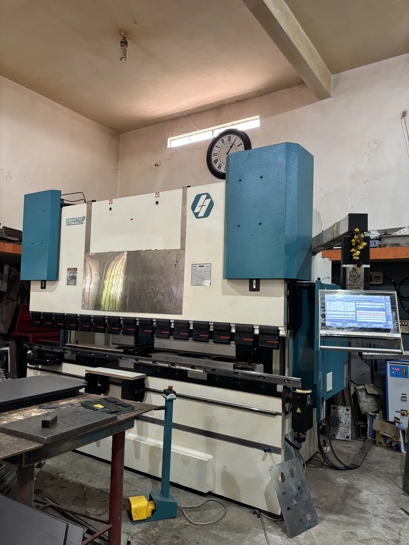CNC press brake bending area on the Shabari Metal Products shop floor